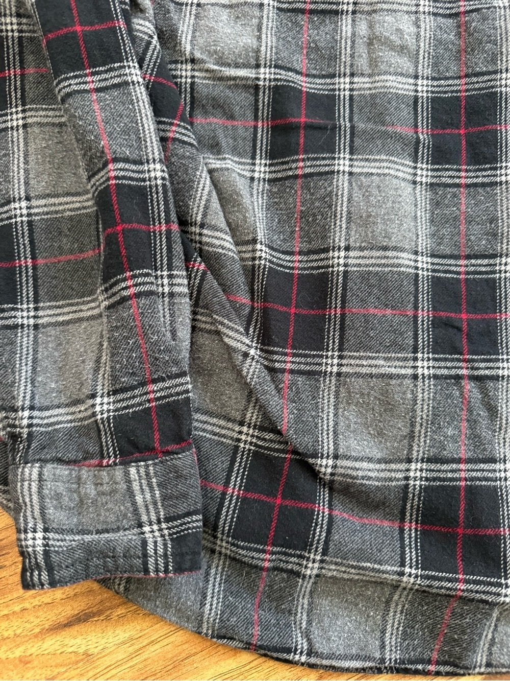 Field & Stream Gray and Black Plaid Button-Down Shirt with Red Accents - Picture 8 of 12